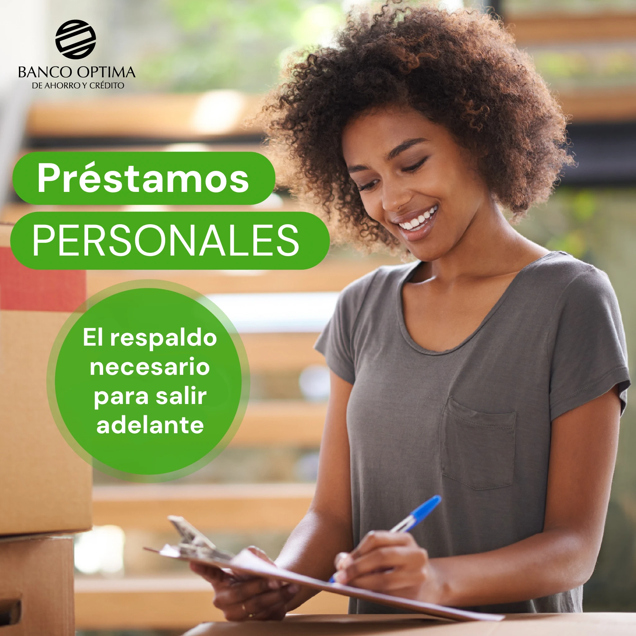 Solicita tu Préstamo Personal en línea @ Banco Óptima de Ahorro y Crédito, República Dominicana